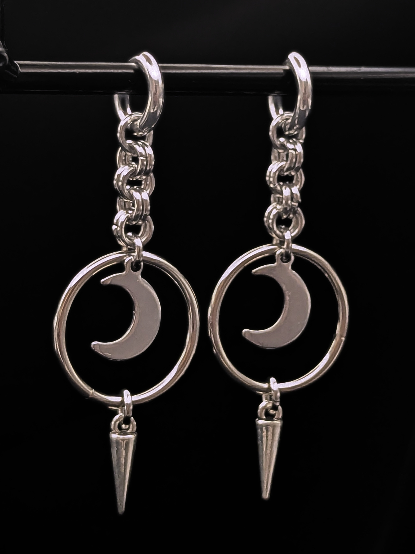 LUNA Earrings with Moon Charm