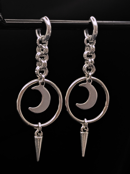 LUNA Earrings with Moon Charm