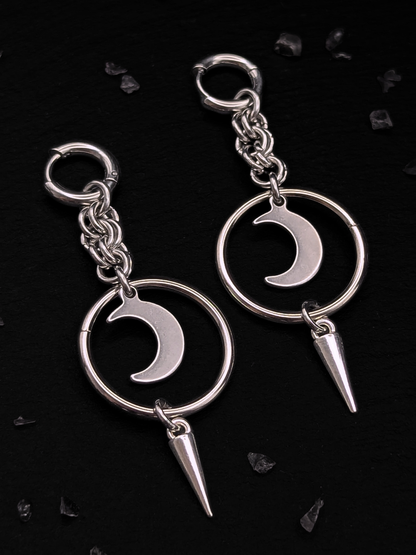 LUNA Earrings with Moon Charm