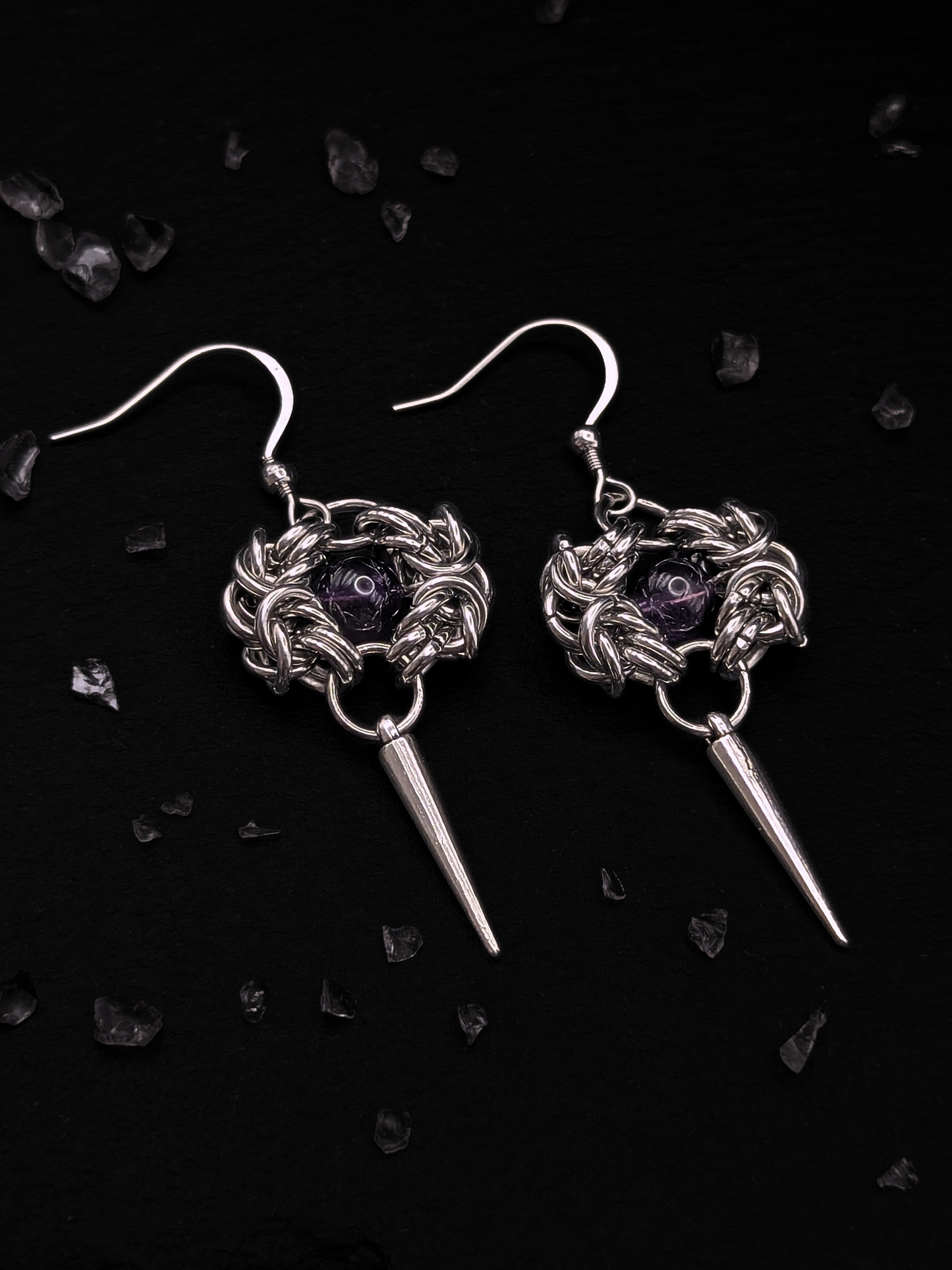 ROWENA Earrings with Amethyst