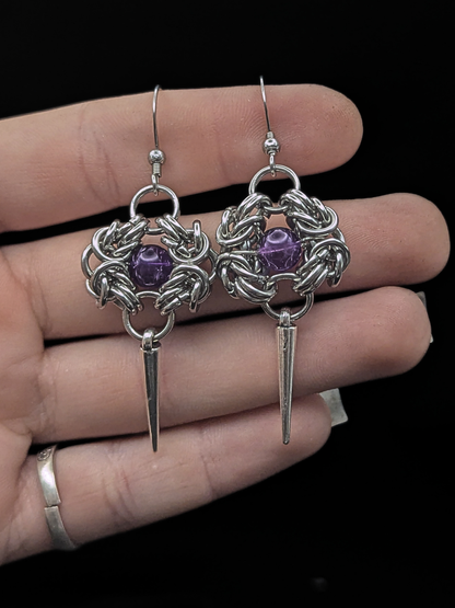 ROWENA Earrings with Amethyst
