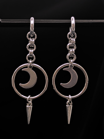 LUNA Earrings with Moon Charm