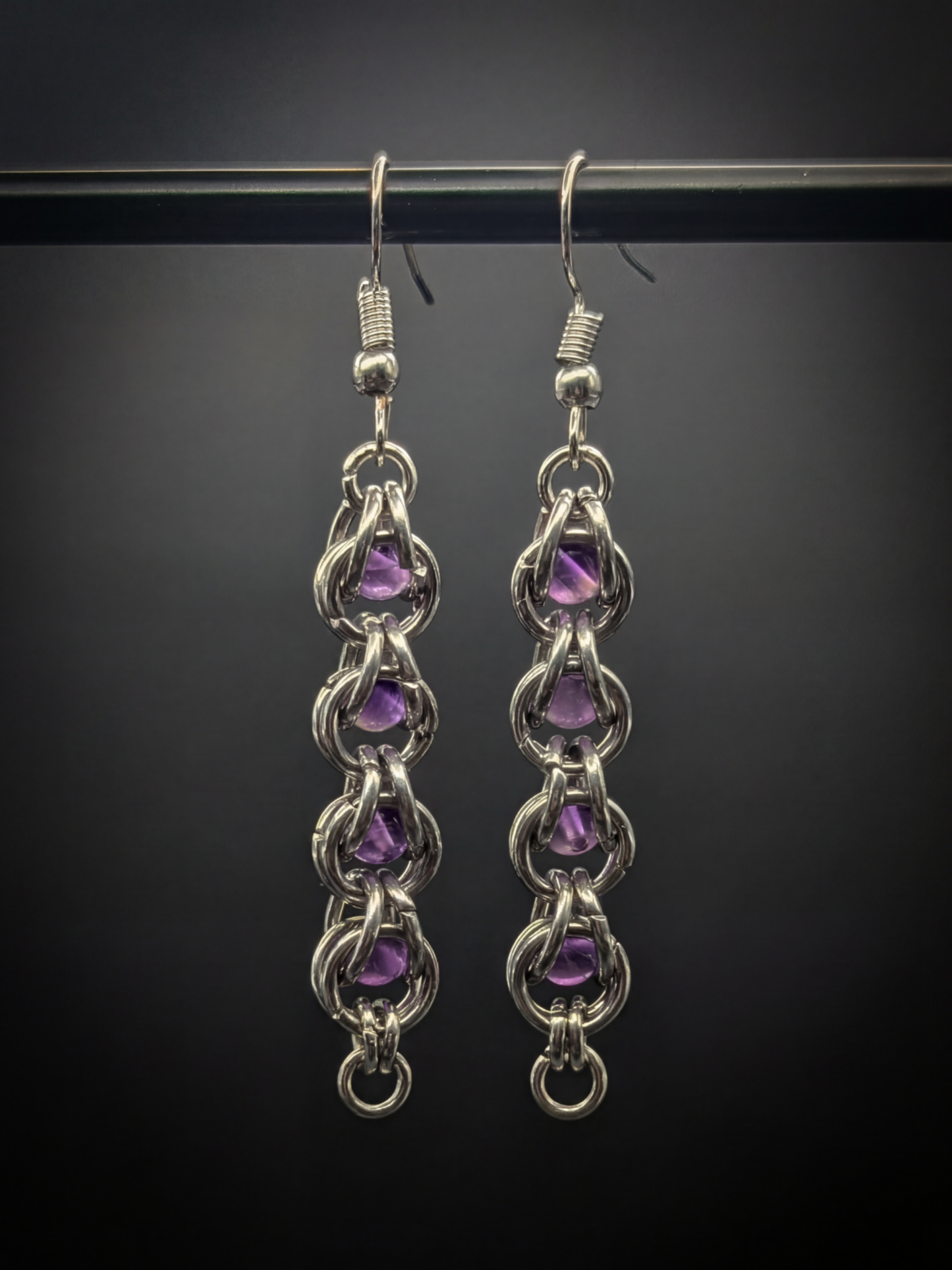 SELENE Earrings with Amethyst