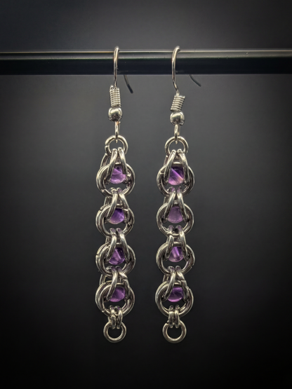 SELENE Earrings with Amethyst