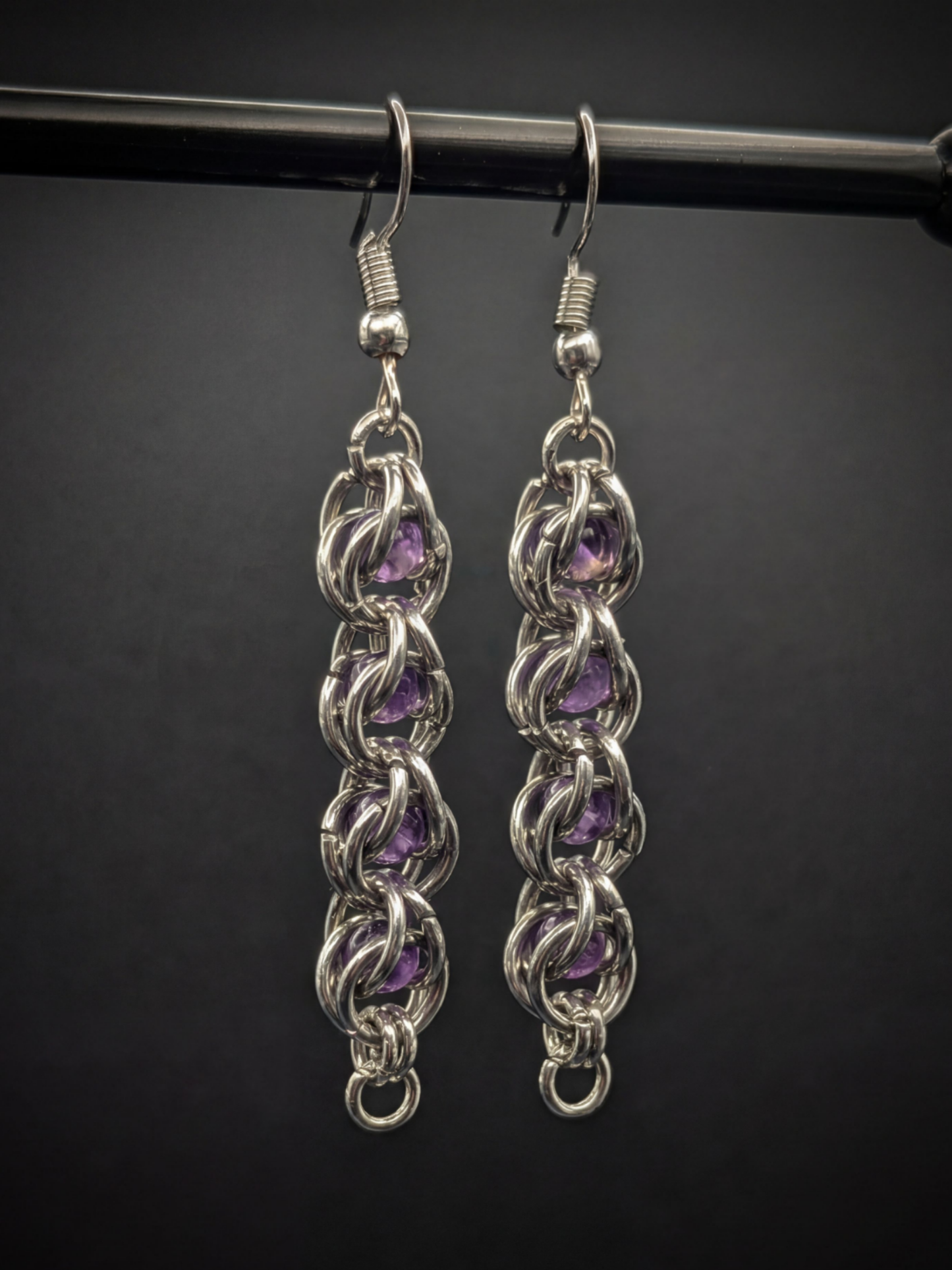 SELENE Earrings with Amethyst