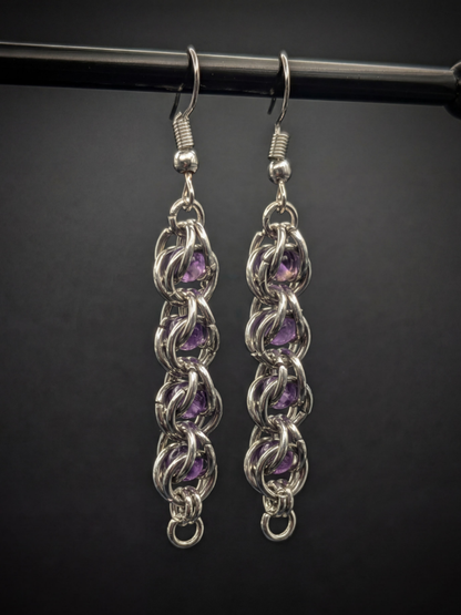 SELENE Earrings with Amethyst
