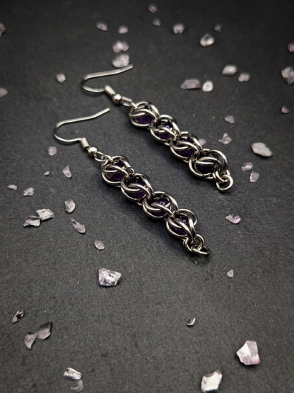 SELENE Earrings with Amethyst