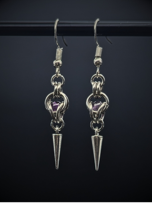 EVELYNE Earrings with Amethyst