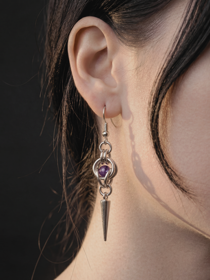EVELYNE Earrings with Amethyst