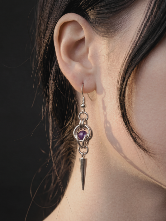 EVELYNE Earrings with Amethyst