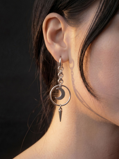 LUNA Earrings with Moon Charm