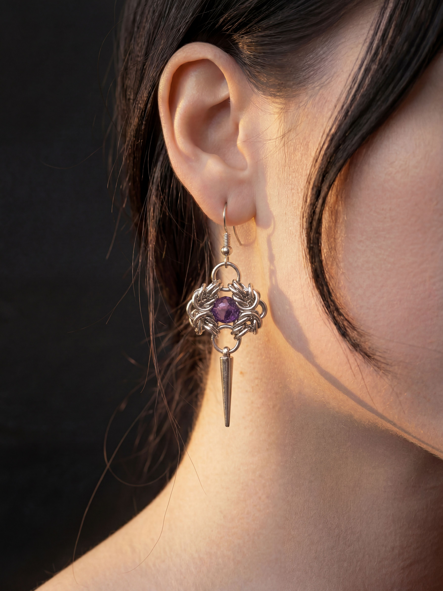 ROWENA Earrings with Amethyst